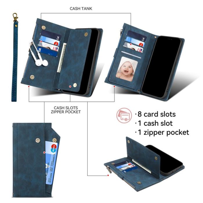 ESEBLE - ESEBLE Star Series Fodral för Samsung Galaxy S23 FE - Äkta läder - Blå