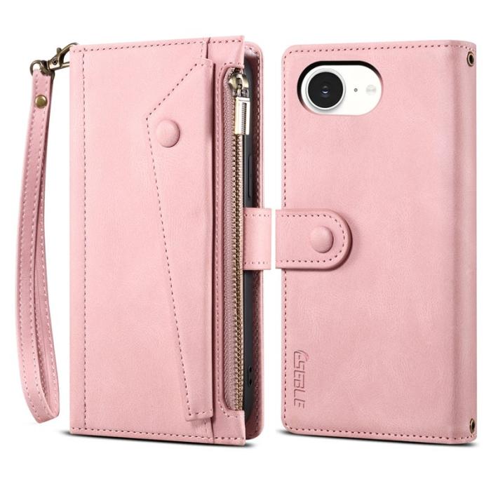 ESEBLE - ESEBLE Star Series iPhone 16e Fodral Äkta läder - Roséguld