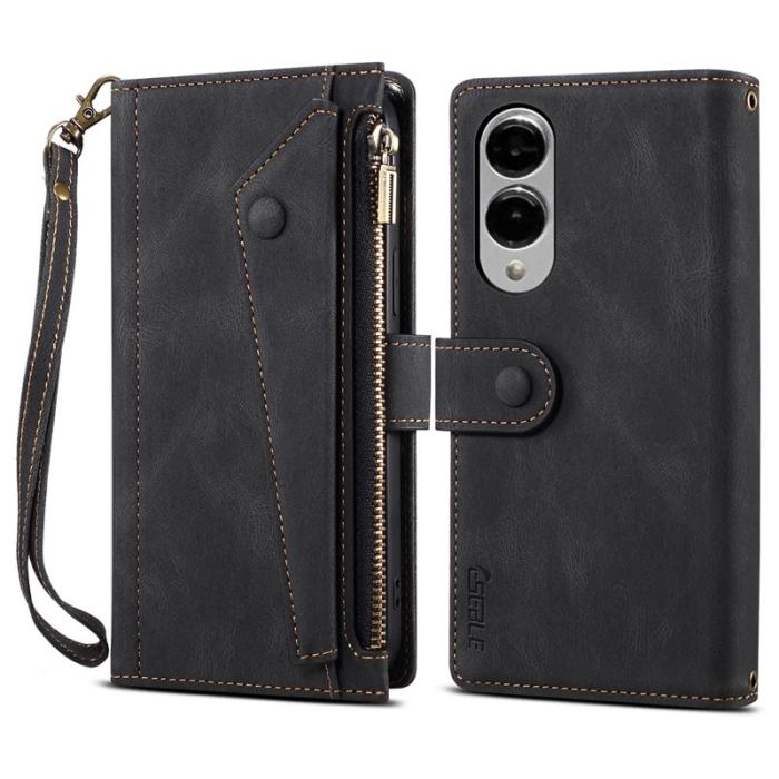 ESEBLE - ESEBLE Star Series Samsung Galaxy S25 Edge Fodral Äkta läder - Svart