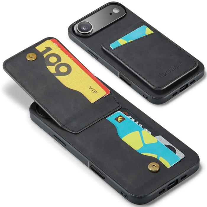 FIERRE SHANN - FIERRE SHANN 023 för iPhone Air Fodral Äkta läder - Svart