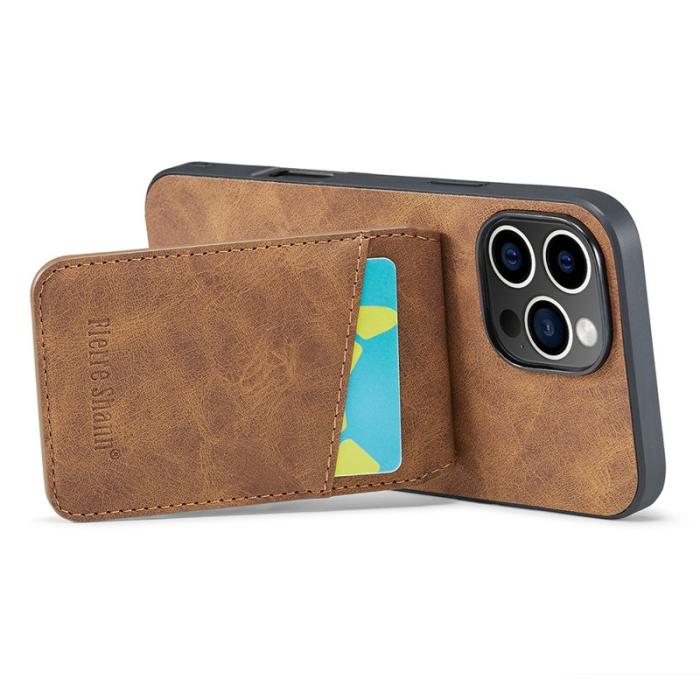 FIERRE SHANN - FIERRE SHANN 023 iPhone 16 Pro Fodral Äkta läder - Brun