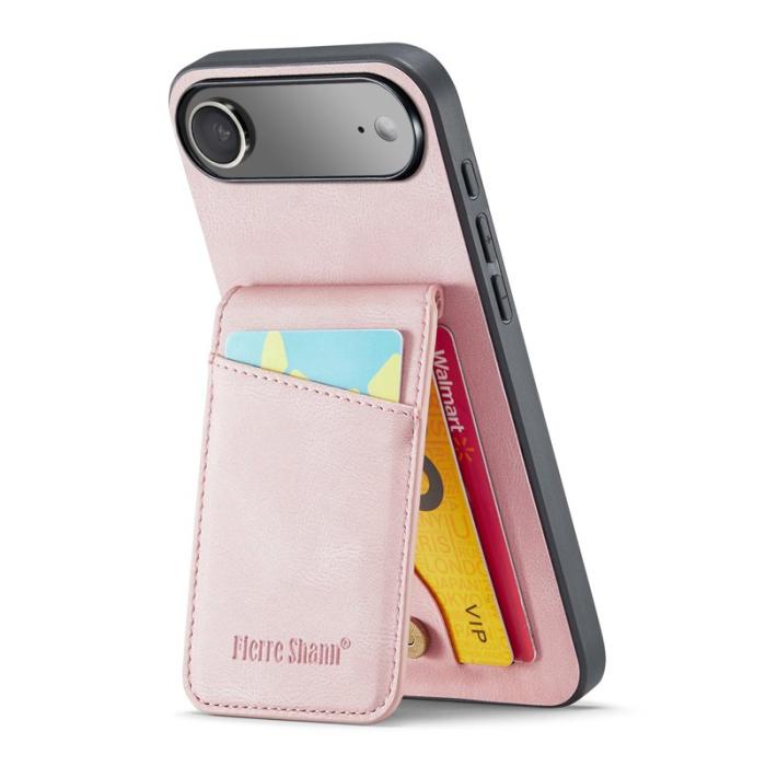 FIERRE SHANN - FIERRE SHANN 023 iPhone Air Fodral Äkta läder - Pink