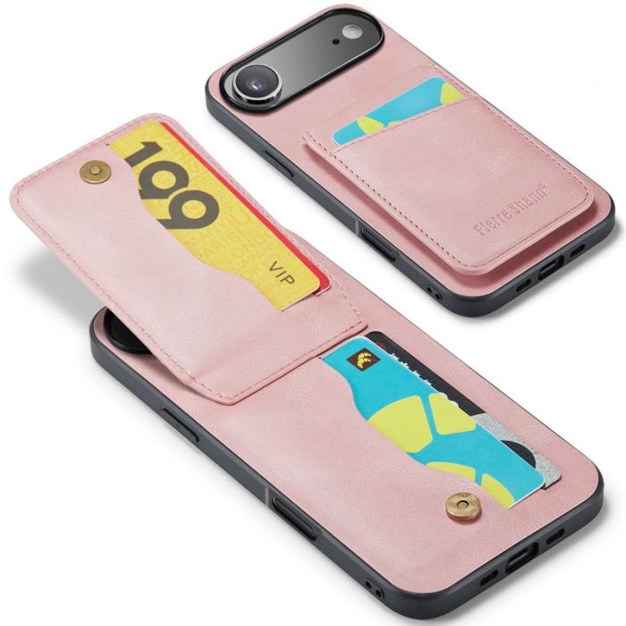 FIERRE SHANN - FIERRE SHANN 023 iPhone Air Fodral Äkta läder - Pink