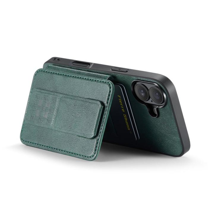 FIERRE SHANN - FIERRE SHANN 024 för iPhone 17 Fodral Äkta läder - Grön