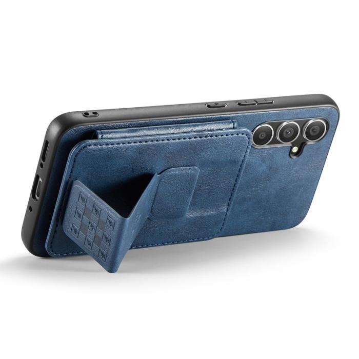 FIERRE SHANN - FIERRE SHANN 024 Fodral för Samsung Galaxy S24 FE - Äkta läder - Blå