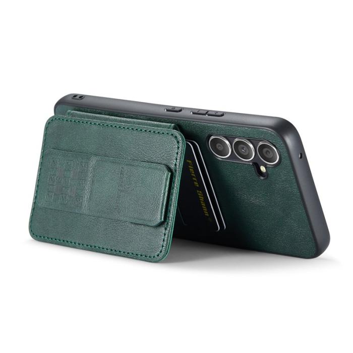 FIERRE SHANN - FIERRE SHANN 024 Fodral för Samsung Galaxy S24 FE - Äkta läder - Grön