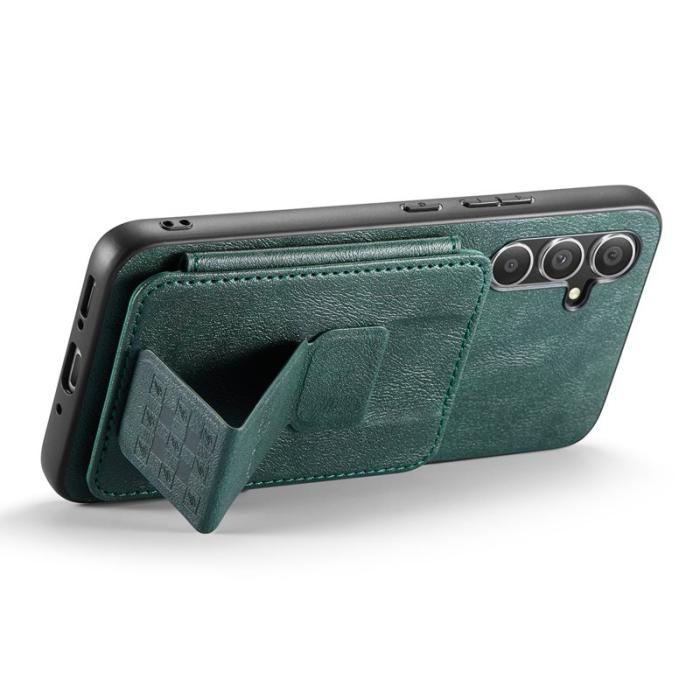 FIERRE SHANN - FIERRE SHANN 024 Fodral för Samsung Galaxy S24 FE - Äkta läder - Grön