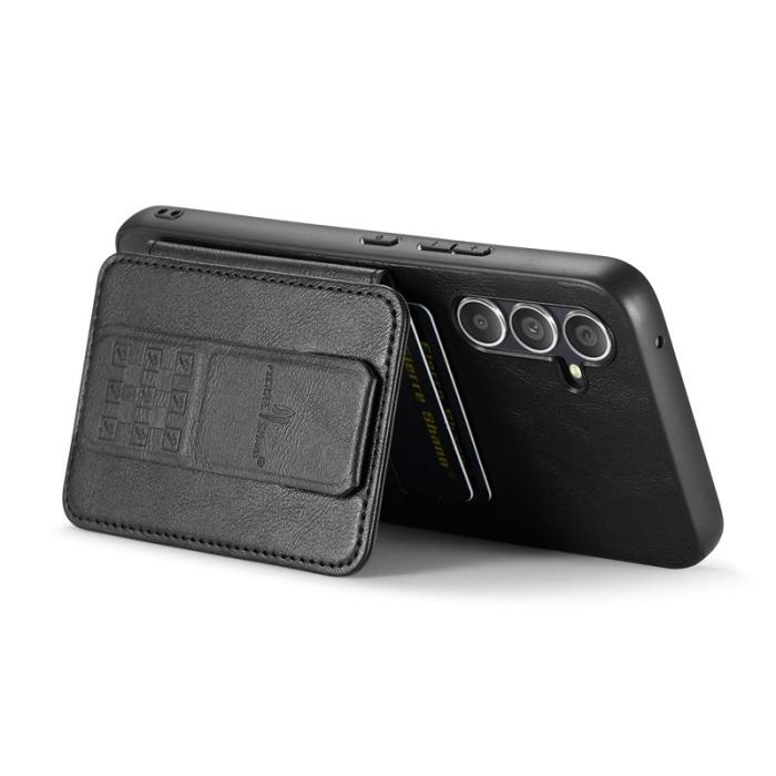 FIERRE SHANN - FIERRE SHANN 024 Fodral för Samsung Galaxy S24 FE - Äkta läder - Svart