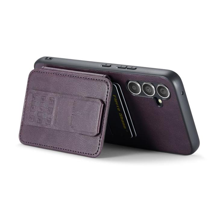 FIERRE SHANN - FIERRE SHANN 024 Fodral för Samsung Galaxy S24 FE - Lila Äkta läder