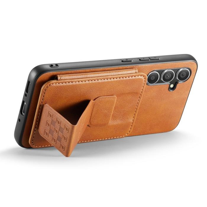 FIERRE SHANN - FIERRE SHANN 024 Fodral för Samsung Galaxy S25 Äkta läder - Brun