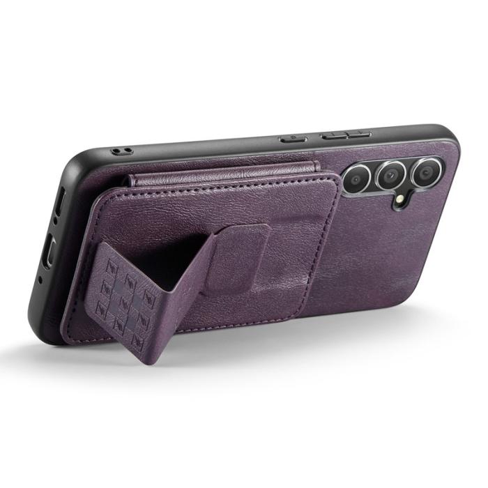 FIERRE SHANN - FIERRE SHANN 024 Fodral för Samsung Galaxy S25 Äkta läder - Lila