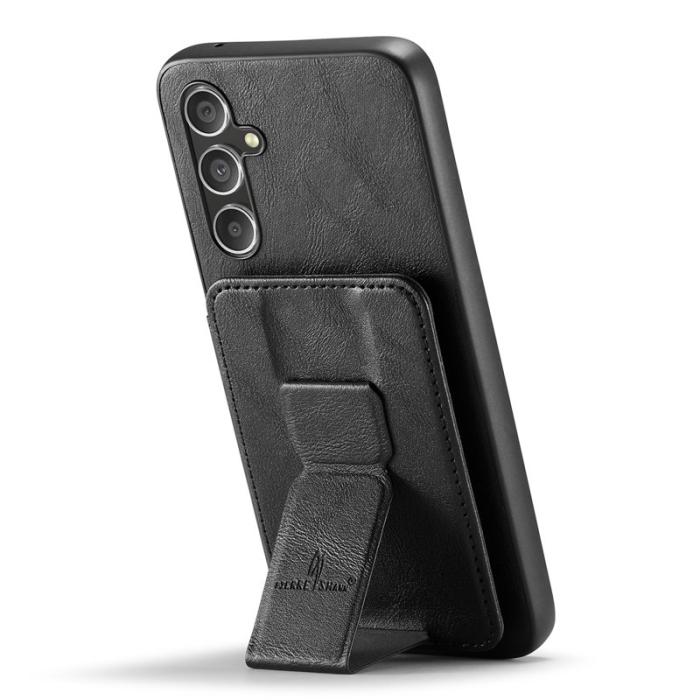 FIERRE SHANN - FIERRE SHANN 024 Fodral för Samsung Galaxy S25 Äkta läder - Svart