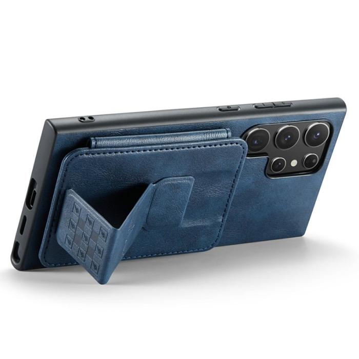 FIERRE SHANN - FIERRE SHANN 024 Fodral för Samsung Galaxy S25 Ultra - Äkta läder - Blå