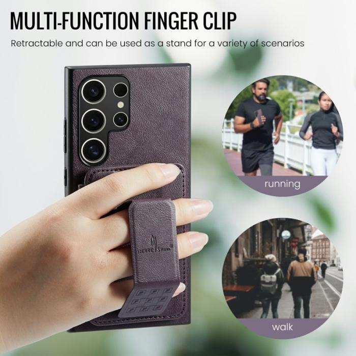 FIERRE SHANN - FIERRE SHANN 024 Fodral för Samsung Galaxy S25 Ultra - Lila