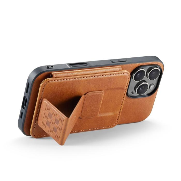 FIERRE SHANN - FIERRE SHANN 024 iPhone 16 Pro Fodral Äkta läder - Brun