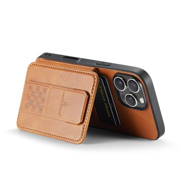 FIERRE SHANN - FIERRE SHANN 024 iPhone 16 Pro Fodral Äkta läder - Brun