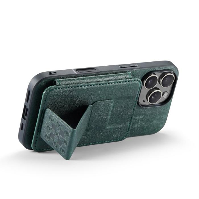 FIERRE SHANN - FIERRE SHANN 024 iPhone 16 Pro Fodral Äkta läder - Grön