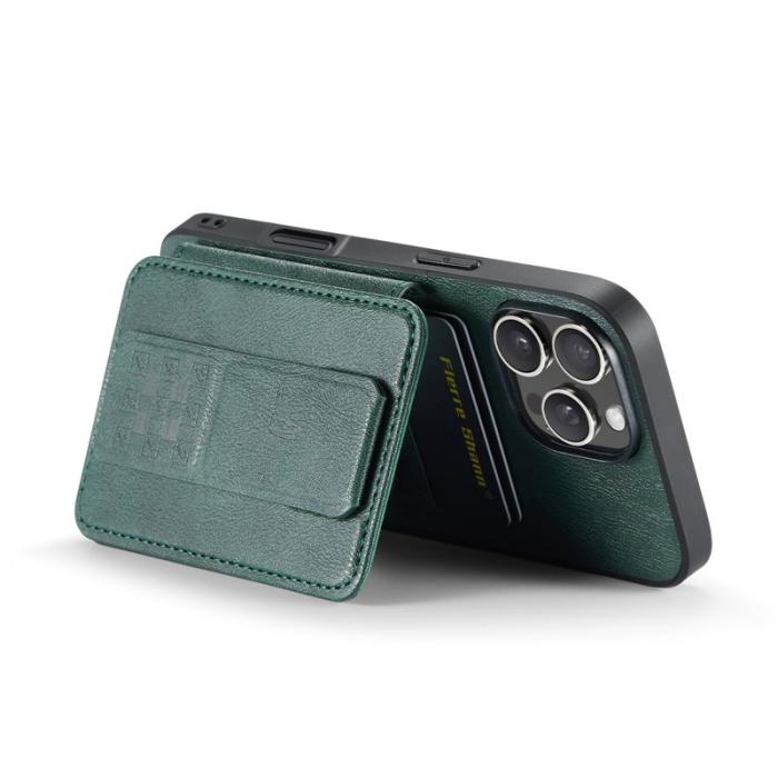 FIERRE SHANN - FIERRE SHANN 024 iPhone 16 Pro Fodral Äkta läder - Grön