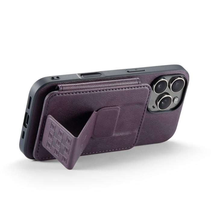 FIERRE SHANN - FIERRE SHANN 024 iPhone 16 Pro Fodral Äkta läder - Lila