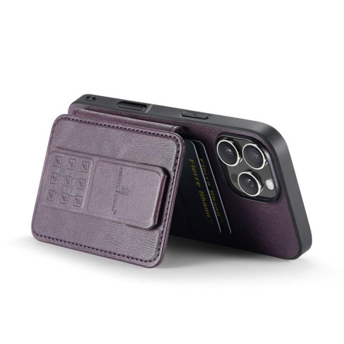 FIERRE SHANN - FIERRE SHANN 024 iPhone 16 Pro Fodral Äkta läder - Lila