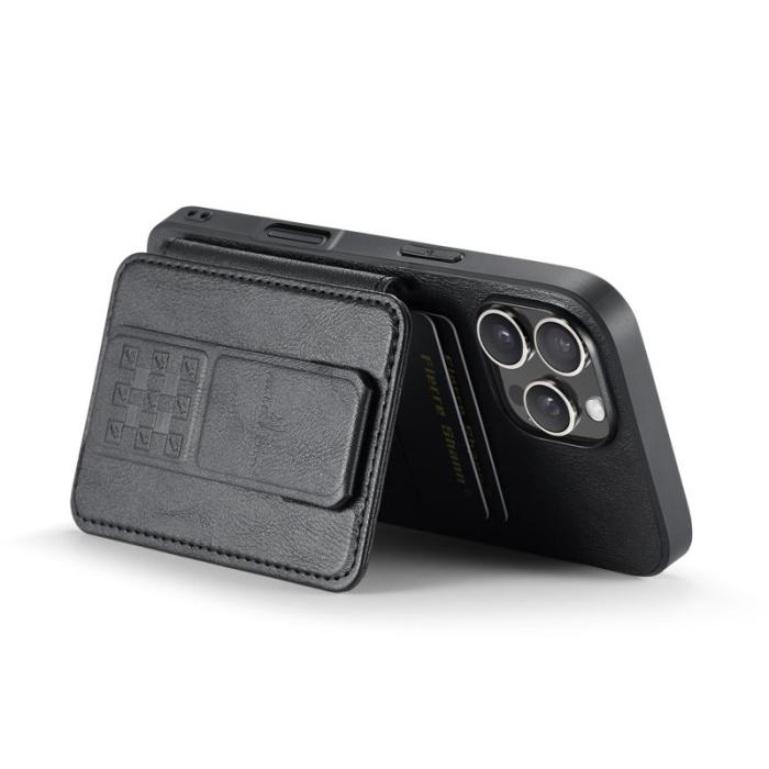 FIERRE SHANN - FIERRE SHANN 024 iPhone 16 Pro Fodral Äkta läder - Svart