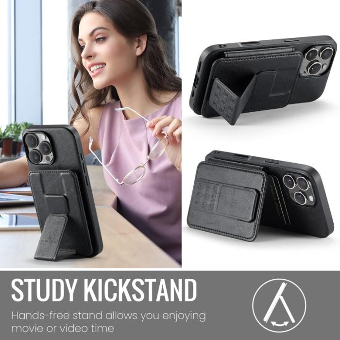 FIERRE SHANN - FIERRE SHANN 024 iPhone 16 Pro Fodral Äkta läder - Svart