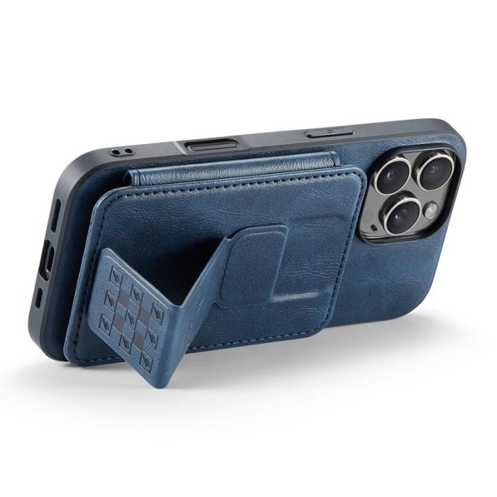 FIERRE SHANN - FIERRE SHANN 024 iPhone 16 Pro Max Fodral Äkta läder - Blå