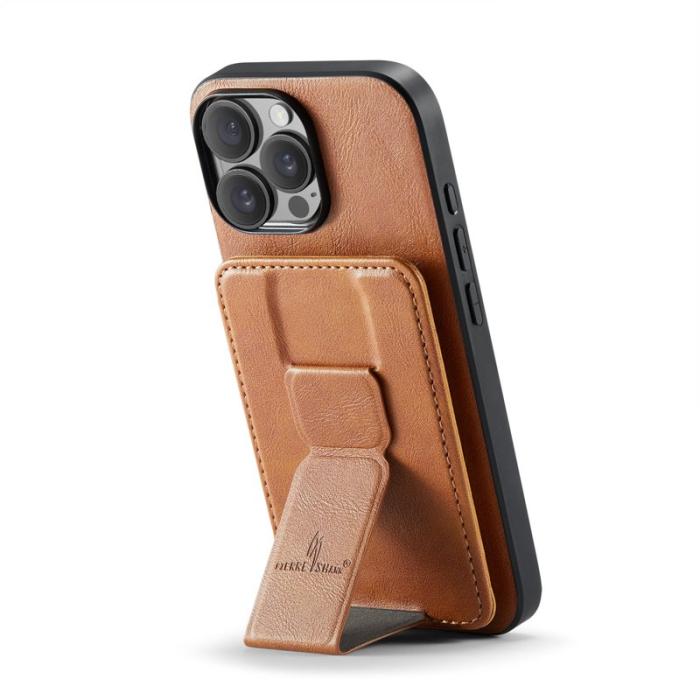 FIERRE SHANN - FIERRE SHANN 024 iPhone 16 Pro Max Fodral Äkta läder - Brun