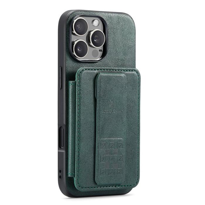 FIERRE SHANN - FIERRE SHANN 024 iPhone 16 Pro Max Fodral Äkta läder - Grön