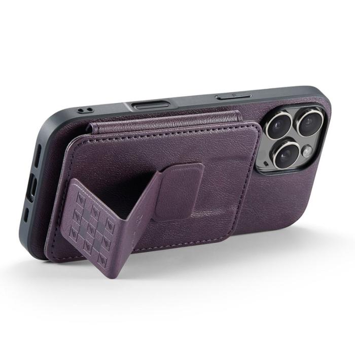 FIERRE SHANN - FIERRE SHANN 024 iPhone 16 Pro Max Fodral Äkta läder - Lila