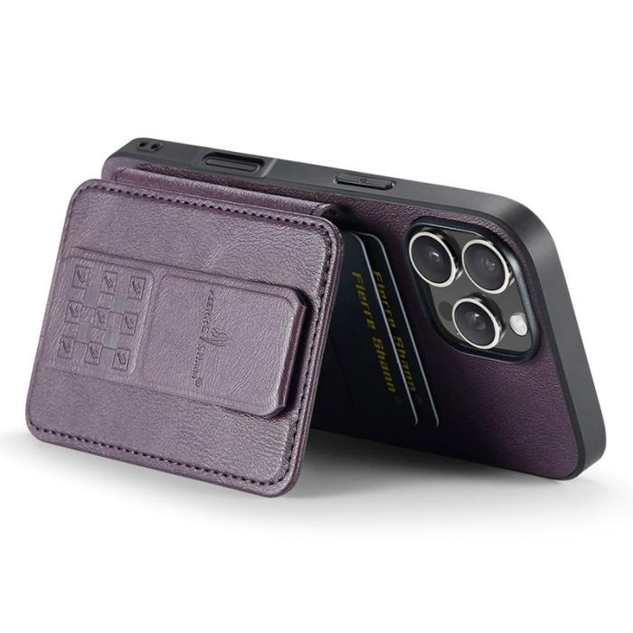 FIERRE SHANN - FIERRE SHANN 024 iPhone 16 Pro Max Fodral Äkta läder - Lila