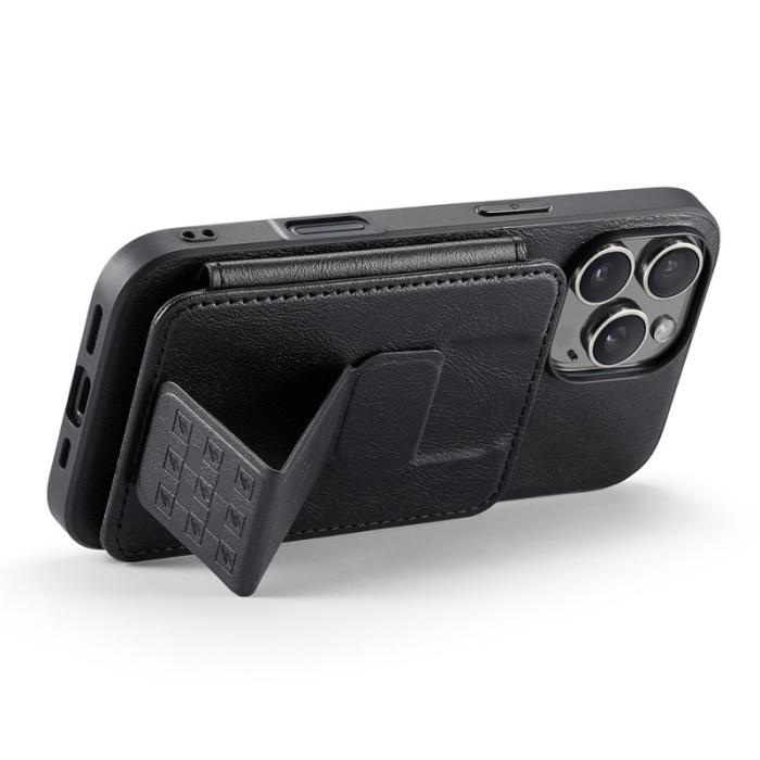 FIERRE SHANN - FIERRE SHANN 024 iPhone 16 Pro Max Fodral Äkta läder - Svart