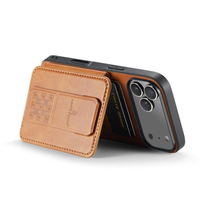 FIERRE SHANN - FIERRE SHANN 024 iPhone 17 Pro Fodral Äkta läder - Brun