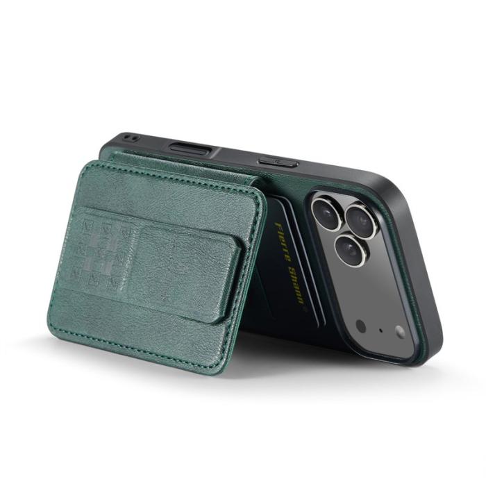 FIERRE SHANN - FIERRE SHANN 024 iPhone 17 Pro Max Fodral Äkta läder - Grön