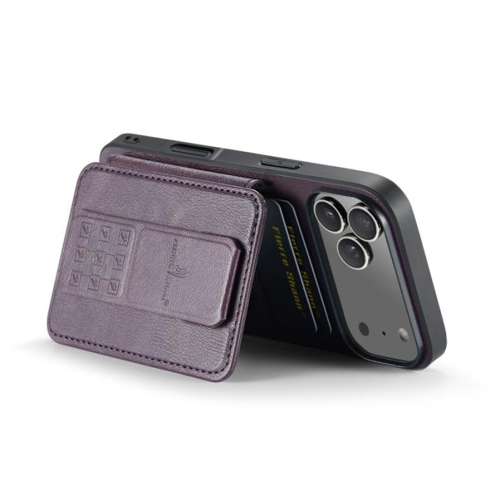 FIERRE SHANN - FIERRE SHANN 024 iPhone 17 Pro Max Fodral Äkta läder - Lila