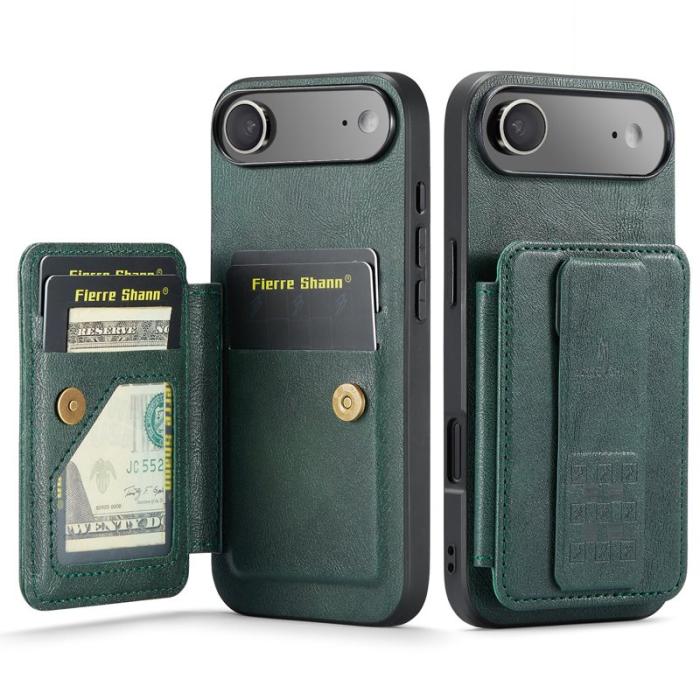 FIERRE SHANN - FIERRE SHANN 024 iPhone Air Fodral Äkta läder - Grön