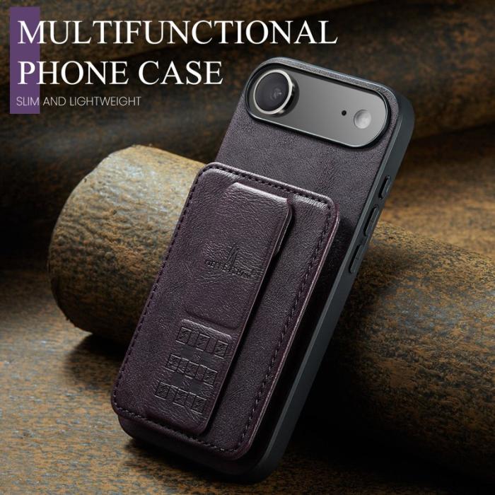 FIERRE SHANN - FIERRE SHANN 024 iPhone Air Fodral Äkta läder - Lila