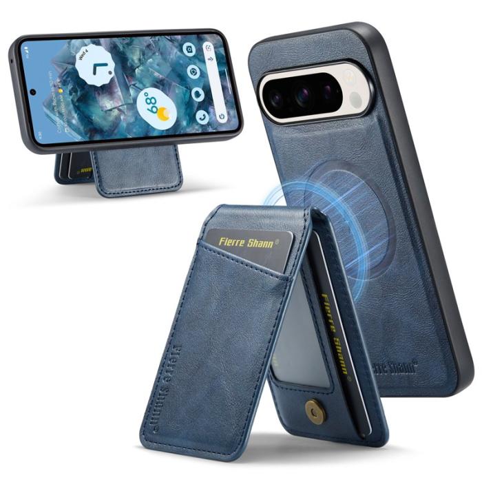 FIERRE SHANN - FIERRE SHANN 025 Fodral Card Holder PU+TPU - Blå