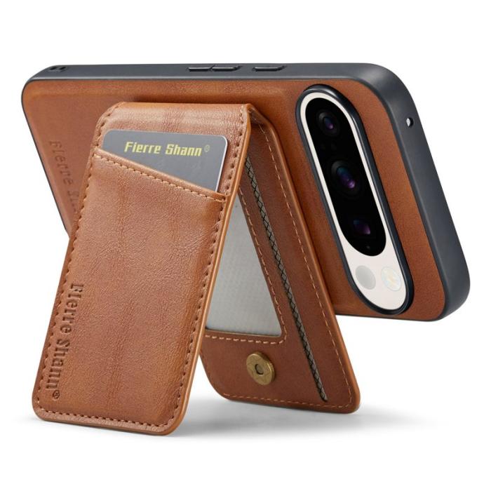 FIERRE SHANN - FIERRE SHANN 025 Fodral Card Holder PU+TPU - Brun