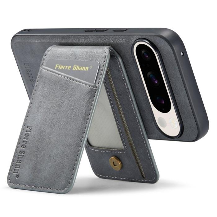 FIERRE SHANN - FIERRE SHANN 025 Fodral Card Holder PU+TPU - Grå