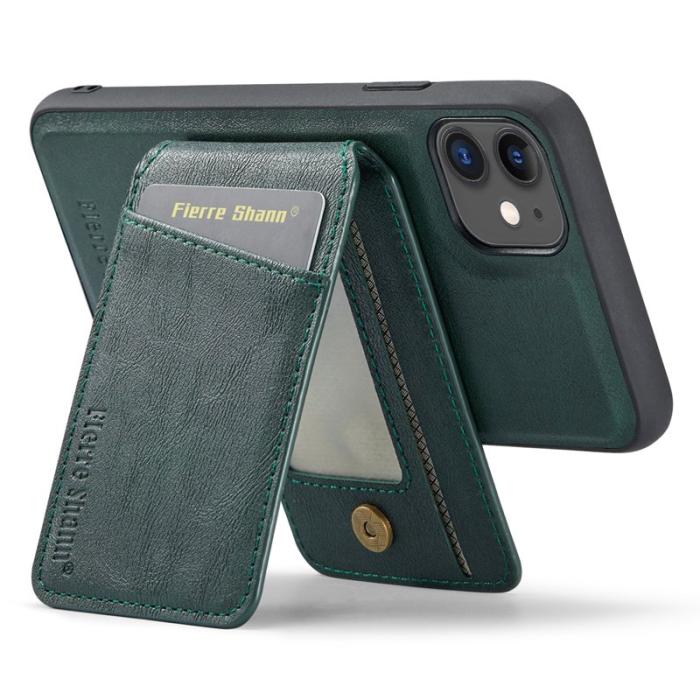 FIERRE SHANN - FIERRE SHANN 025 Fodral för iPhone 11 Äkta läder - Grön