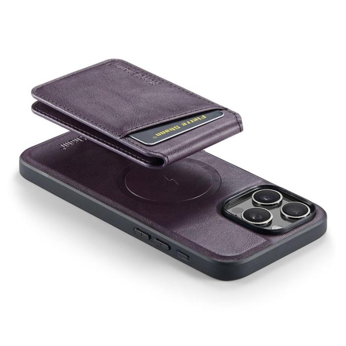 FIERRE SHANN - FIERRE SHANN 025 Fodral för iPhone 16 Pro Max - Äkta läder - Lila