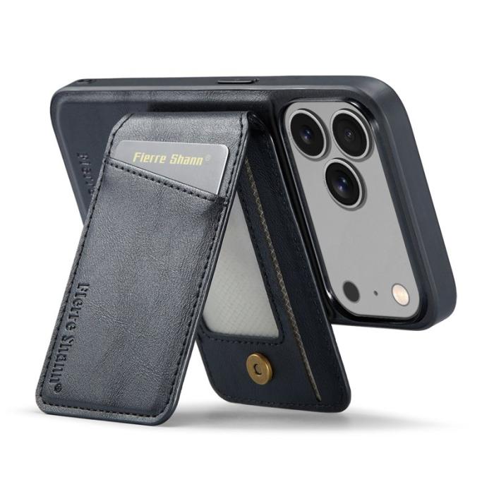 FIERRE SHANN - FIERRE SHANN 025 Fodral för iPhone 17 Pro Äkta läder - Svart