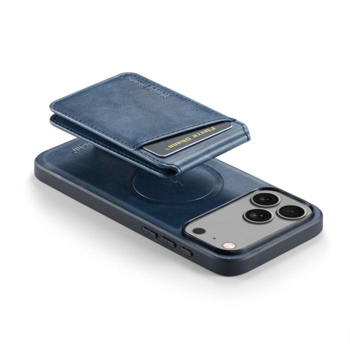 FIERRE SHANN - FIERRE SHANN 025 Fodral för iPhone 17 Pro Max Äkta läder - Blå