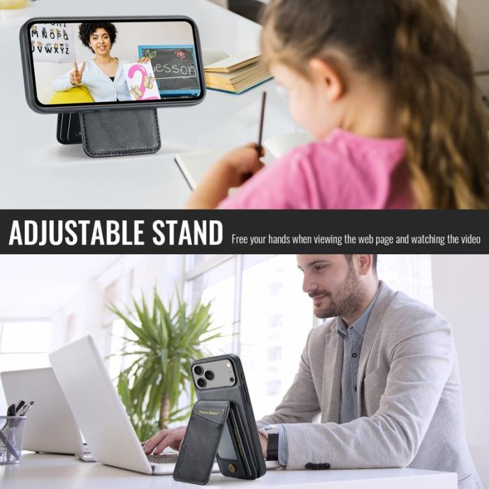 FIERRE SHANN - FIERRE SHANN 025 Fodral för iPhone 17 Pro Max Äkta läder - Svart