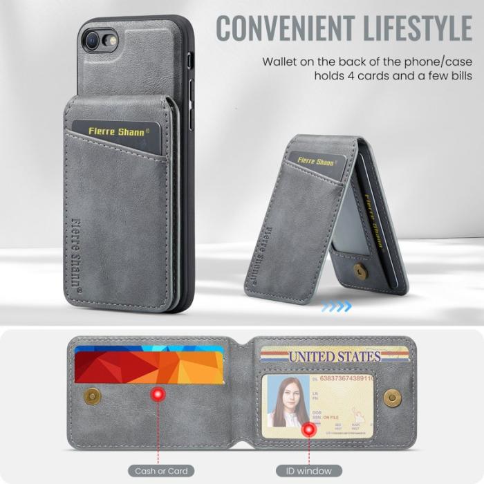 FIERRE SHANN - FIERRE SHANN 025 Fodral för iPhone 7/8/SE (2020/2022) - Grå