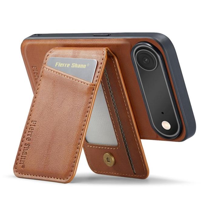 FIERRE SHANN - FIERRE SHANN 025 Fodral för iPhone Air Äkta läder - Brun