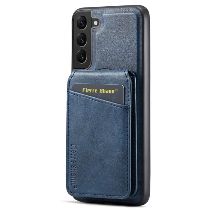 FIERRE SHANN - FIERRE SHANN 025 Fodral för Samsung Galaxy S22 5G - Blå