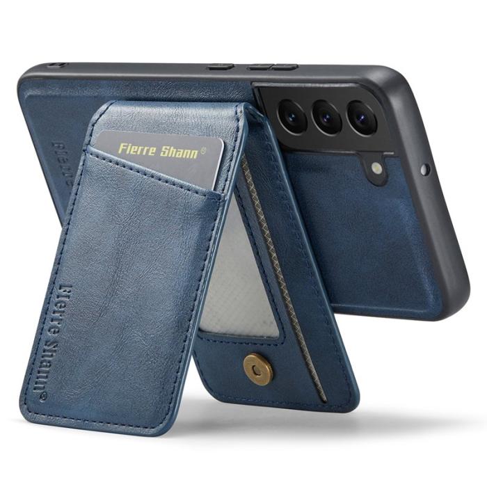 FIERRE SHANN - FIERRE SHANN 025 Fodral för Samsung Galaxy S22 5G - Blå