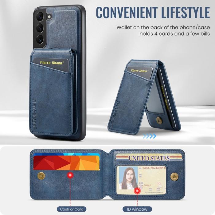 FIERRE SHANN - FIERRE SHANN 025 Fodral för Samsung Galaxy S22 5G - Blå